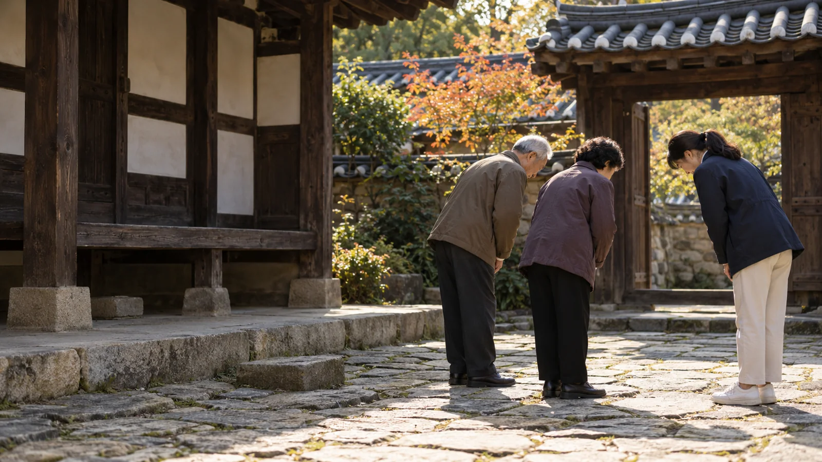 재실에서의 인사. AI 콘셉트 이미지이며 실제 고객·방문·세무사 본인을 나타내지 않습니다.